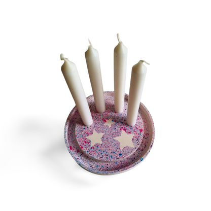 Luminas Adventstablett mit Kerzenhalterung